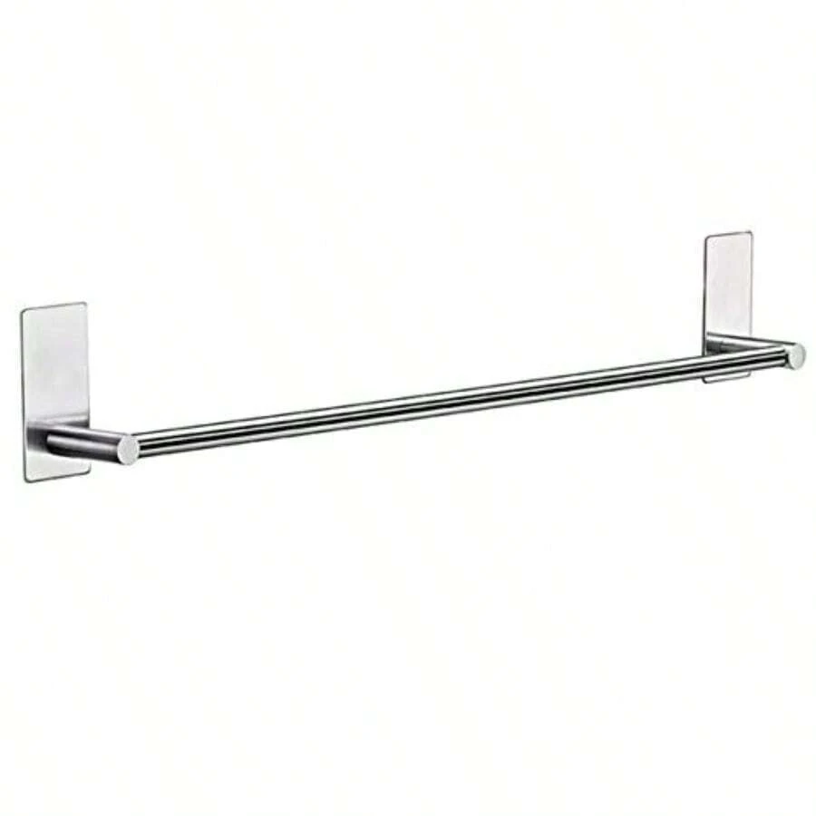 XNHHWBathroom Towel Bar Towel Holder Strong 3M Self Adhesive Hand Towel Holder Wall Mounted Stainless Steel Towel Rack For Bathroom Kitchen Dish Cloths Hanger Brushed Nickel 12'' 5ml3 - Silver - View 1