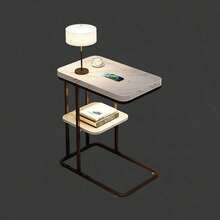 1pc Bedside Nightstand, Mobile Side Table, Sofa Side Cabinet Shelf, Living Room Furniture - Multicolor - View 10