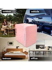 便携式USB冷暖两用盒 - 迷你冰箱暖箱（最低制冷温度低于环境温度15-20°C，最高加热温度55-65°C），适用于汽车和家居美容产品、化妆品冷藏，轻巧便携，低噪音，USB供电，适合旅行、户外探险、通勤等各种场合，冷暖两用，是圣诞礼物、送礼佳品的理想之选。