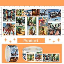 500张/卷意大利 Brainrot 贴纸 Tung Tung Tung Sahur 趣味动物 Ai 图案玩具文具装饰贴纸杯贴花