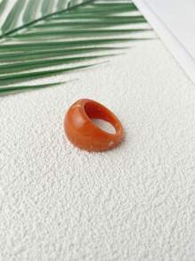 1pc Retro Minimalist Resin Ring, Fashion & High-Quality, Suitable For Daily Wear