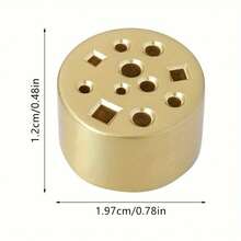 1pc 11-Hole Incense Burner, Creative Alloy Mini Incense Holder, Multi-Hole Incense Stick Burner, Indoor Living Room Sandalwood Accessories - Multicolor - View 7