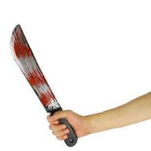 3pcs Halloween Plastic Weapon Simulation Axe Sickle Role-Playing Stage Performance Chainsaw Horror Prop Halloween Costume Prop (Random Style)(Some Minor Flaws, Don't Take Pictures If You Mind)
