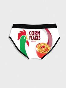 3件装零食图案印花男士宽松内裤 - 彩色 - 查看 8