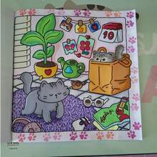 全新42页猫咪生活涂色书，猫咪爱好者和艺术家的福音！书中描绘了可爱猫咪的温馨场景，是成人减压的理想之选。适合作为毕业礼物、返校礼物，线条清晰，设计精美，可用于文具、学习用品等。也是送给女孩、婚礼、母亲节的完美礼物。 - CAT LIFE - 查看 4