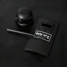 1 Conjunto De Fantasia De Policial, Acessórios De Plástico Para Baile De Máscaras, Escudo Antimotim Da Swat, Capacete Tático, Bastão, Luvas, Acessórios Para Festas, Acessórios Para Fotografia