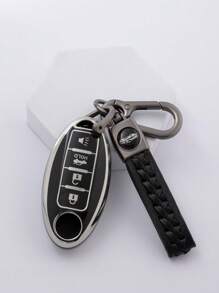 [Nissan Car Key Holder + Keychain 2pcs] Nissan Car Series Anti-Scratch & Anti-Drop + 0.1mm Ultra-Thin & Ultra-Quiet | 4-Button Precise Fit Car Models (Incl. Installation Screwdriver), Anti-Drop & Wear-Resistant Portable Design, 360° Signal Protection, Anti-Fingerprint Coating Maintains New Look [Please Check Details Page For Compatible Models]