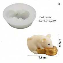 3D 老鼠硅胶模具翻糖蛋糕巧克力模具用于蜡烛制作 DIY 手工树脂模具用于石膏蜡模