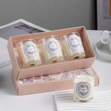 3pcs Home Fragrance Candle Set, Bedroom Ambiance, Long Lasting Scented Candle, Creative High-End Gift Box, Living Room/Dining Table Decor