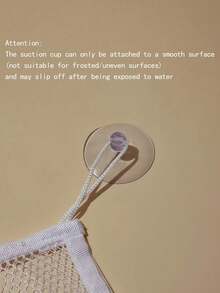 1pc Bath Toy Storage Net - Large Capacity Mesh Hanging Bag With Suction Cup, Quick Dry Toy Rack With Suction Cup Hook, Bath Toy Storage Bag, Bathtub Toy Storage Rack These Versatile Net Bags Can Easily Store Baby And Toddler Bath Toys.(Toy Not Included) - Multicolor - View 4