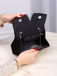 New Women's Glamorous,Elegant,Exquisite Handle Flap Square Bag Perfect Shoulder Bag For Daily Use,Party And Event For Party,Wedding,Prom,Dinner/Banquet,For Best Gift For Women, Perfect For Party Wedding Prom Dinner/Banquet, Matching With Holiday Party Dress Evening Dress & Sequin Dress