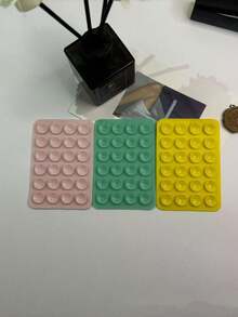 1 buc 24 ventuză silicon suport de depozitare, reutilizabil gresie prindere ventuză adeziv covoraș suport telefon