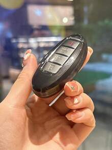 1pc Black Tpu Car Key Cover, Personalized And Simple Key Drop Protection Cover, Suitable For Nissan Xuan Yi Car Model - Black - View 6