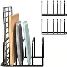 Giá để ráo thớt nhỏ, thích hợp cho thớt, khay nướng, khay bánh quy và giá làm nguội bánh / Hộp đựng khay nướng chất lượng cao để bàn và trong tủ bếp, giúp tiết kiệm không gian. - màu đen - Xem 1