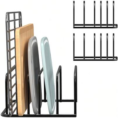 Kleiner Schneidebrett-Abtropfständer, geeignet für Schneidbretter, Backbleche, Keksbleche und Abkühlroste / Hochwertige Küchen-Arbeitsplatten- und Schrank-Backblech-Kühlaufbewahrungsbox zur Raumersparnis