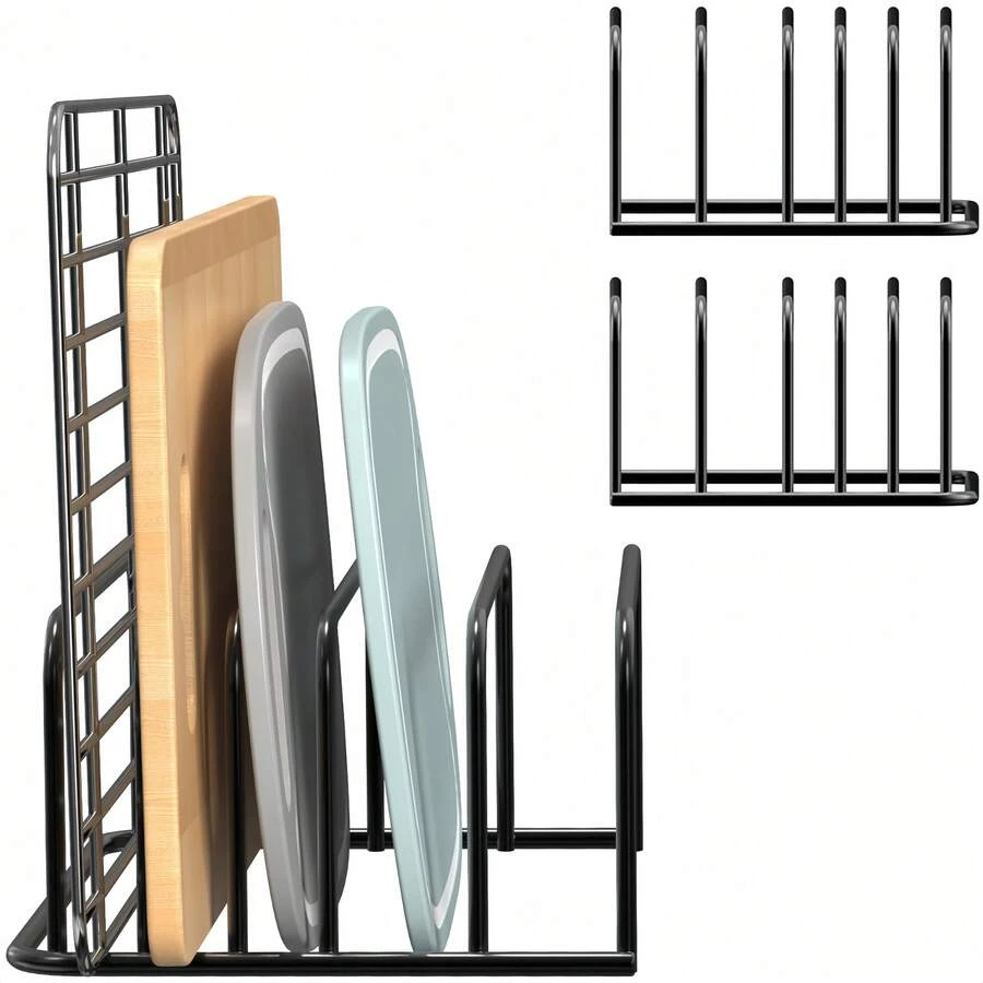 Giá để ráo thớt nhỏ, thích hợp cho thớt, khay nướng, khay bánh quy và giá làm nguội bánh / Hộp đựng khay nướng chất lượng cao để bàn và trong tủ bếp, giúp tiết kiệm không gian. - màu đen - Xem 1