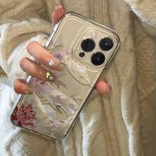 For IPhone 17 16 15 14 13 12 11 XS Plus Pro Max, Oil Painted Python Lotus, Unique Aesthetic Personality, Provides Shock Protection And Comfortable Grip. It's Perfect For Everyday Use Or As A Gift. - 無色 - 查看 5