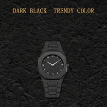 BaGoLee 1pc Men's Quartz Wrist Watch, Polycarbonate Material, Water-Resistant, Fashion Business Watch Suitable For All Occasions, Looks Great On Any Man