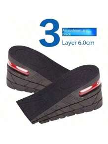 1 Pair Of Multi-Layer Removable Invisible Height Increase Insoles, Adjustable Shock Absorbing Unisex Shoe Inserts