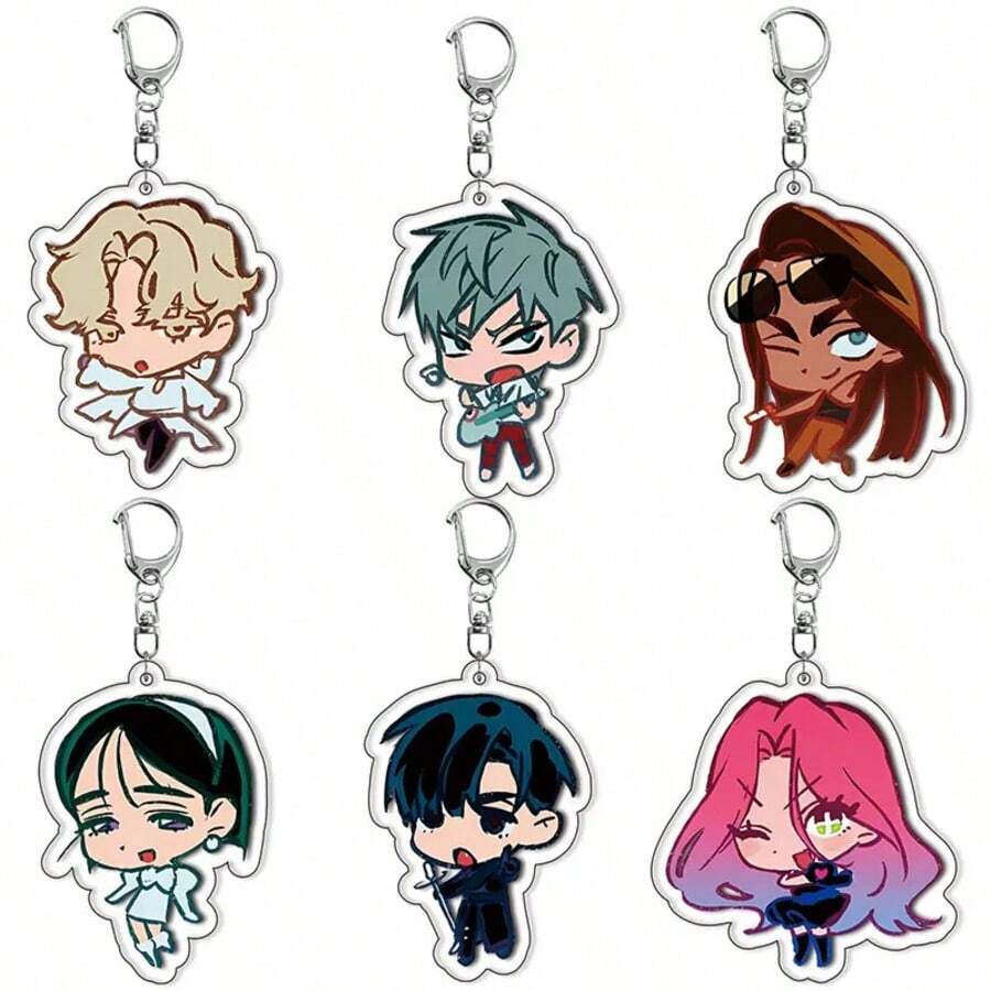 Anime Alien Stage Keychain Luka Ivan Till Mizi Hyuna Sua Key Chain Game Accessories Backpack Pendant Prop Jewelry Gift
