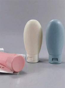 3pcs/1pc Leak-Proof Travel Size Bottles Set, Refillable & Squeezable Containers For Shampoo, Lotion And Body Washbathroom Decor Summer