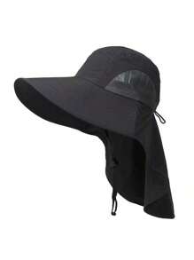 UV Protection Hat, Summer Outdoor Sunscreen Hat For Men & Women, Wide Brim Sun Hat With Face & Neck Cover, Suitable For Fishing