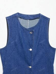 Nouveau gilet en jean casual et simple pour femmes, printemps été DEEKA