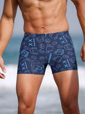 Pantaloncini da bagno casual di moda per uomo, adatti per tutte le stagioni