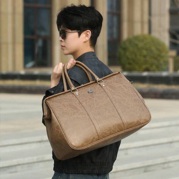 Fashionable Waterproof PU Leather Travel Luggage Bag, Complete Travel Suitcase Handbag