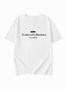 200g Pure Cotton T-Shirt 2025 Summer Ladies New Short Sleeve Pure Cotton Holiday Pattern Short Sleeve Round Neck Couple Wear Small Shirt Tops - 白色 - 查看 2