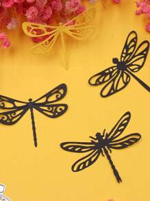 1 Pack Of Three Dragonfly Style Graphic Cutting Knife Molds, Carbon Steel Etching Knife Molds, Embossed Knife Molds, DIY Hand-Embossed Knife Molds
