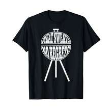 Camiseta clásica para asar a la parrilla con el texto "Funny Bbq Meat Sweats No Regrets Classic Charcoal Grill". Regalos SP para adolescentes - Negro - Ver 1