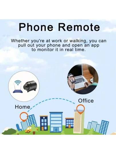 Pc/ Wireless WiFi IP Camera, 1080P HD Home Security Camera Remote App Control, Motion Detection Alert, Sound Monitoring, USB Powered, Compact Easy Installation, Pet Monitoring view 5