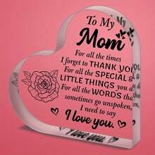 1 pieza Mom Birthday Gifts For Mom I Love You Mom Mothers Day Gifts Hug Heart Crystal Paperweight For Mom From Daughter Son For Christmas Mothers Day Birthday Thanksgiving Presents Halloween Mom Gift Heart - 1 - Ver 6