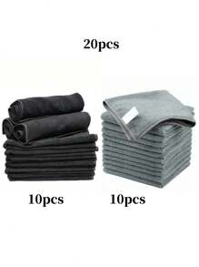 Microfiber Cleaning Cloth Grey - 10/5 Pcs- High Performance - Lint Free - Scratch Free, Ultra Absorbent Microfiber Towel Weave Grime & Liquid For Streak-Free Mirror Shine , For Cars, SUVs, RVs, Trucks, And Boats - Car Washing Cloth