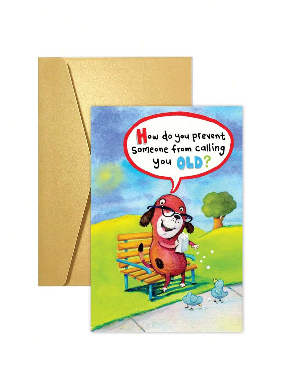 1 Stück fantastische Geburtstagskarte - Cartoon-Kunst, fröhlicher, lustiger Geburtstagsvermerk - Hörgerät
