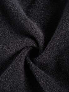 LQTY 棉质秋冬女装纯色个性化图案印花街头风，韩版舒适复古基础款时尚通勤百搭Y2K女装，适合户外休闲，常规小众朋克风黑色修身水洗连帽卫衣休闲 - 黑色 - 查看 7