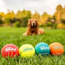 Outward Hound Squeaker Ballz Fetch Dog Toy, Medium - 4 Pack