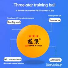 10pcs/20pcs/50pcs ABS Material White/Yellow 40+ New Material Super Durable Table Tennis Balls For Training & Competition, High Elasticity