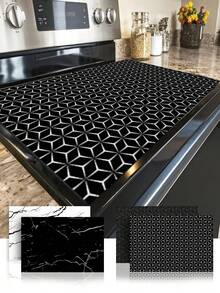 硅胶电磁炉保护垫 30.8x20.5 英寸（厚度：0.4 毫米） - 耐热防滑炉灶罩，适用于日常烹饪、台面防刮、防溢且易于清洁 | 适用于洗碗机的耐用垫子，适用于厨房、租房者、礼物创意（适合电磁炉）