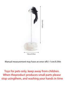 1件随机颜色猫逗棒互动玩具仿真老鼠猫玩具带弹簧弹簧老鼠带圆形底座互动猫玩具小猫抓板猫爬架室内用猫玩具捉老鼠