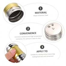 4pcs/Set Stainless Steel Spice Jars, Kitchen Seasoning Bottles, Airtight Pepper Shakers, Monosodium Glutamate & Salt Pots, Suitable For Home Barbecue Camping