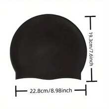 1 pieza Gorro de natación talla grande, diseñado especialmente para hombres y mujeres con cabello largo, grueso y rizado, trenzas, trenzas africanas, mantiene el cabello seco para la piscina, la playa, artículos esenciales de playa, accesorios de playa, flotador de piscina - Negro - Ver 8