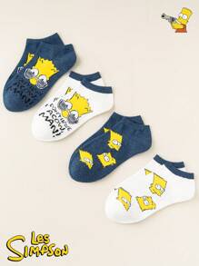 Disney Disney 1/4/8 Pairs Of Simpson Cartoon Socks For Men And Women, Are Comfortable And Breathable. With Fun Patterns As Embellishments, They Feature A Street Style. They Are Perfect For Daily Outings And Casual Outfits, Adding A Lively And Childlike Touch To Your Feet. It's Easy To Capture Your Unique And Fashionable Look, Making Them A Practical Gadget For Creating Looks.