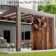 2 piezas Cortinas con diseño marrón para exteriores, cortinas para sombrear para patio, jardín, pasillo exterior, patio, porche, balcón, decoración de puerta de garaje