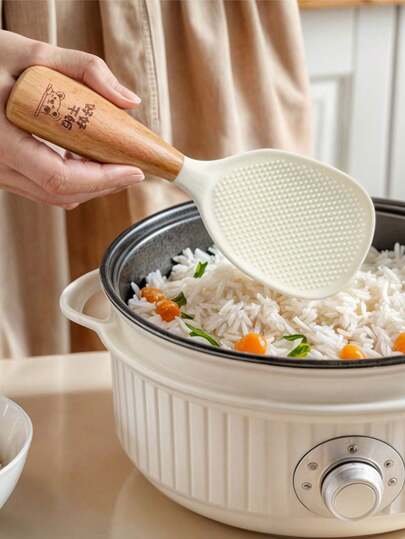 3 Colors Available, 1 Piece Silicone Rice Spoon Vertical Rice Spatula, Heat-Resistant Rice Spoon Cooking Utensils For Sushi Rice Mashed Potatoes