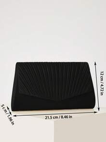 REMANLAND Elegant And Lightweight Pleated Fashion Clutch, A Glamorous And Charming Party/Evening Bag, Perfect For Party Girls, Brides, And Ladies. Features Hidden Card Slots And Compartments, Can Be Used As A Shoulder Bag Or Crossbody. Comes With A Detachable Metal Chain, Ideal For Balls, Banquets, Parties, And Makes A Great Gift For Your Loved One. , Valentine's Day