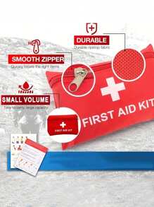 حقيبة إسعافات أولية منزلية، من الصليب الأحمر، مناسبة للمنزل والرحلات التخييمية والاستكشاف وحالات الطوارئ الطبية في الحرم الجامعي، معدات طوارئ أساسية، محمولة ومتينة (!!!! الحقيبة فقط هي المنتج الفعلي، بقية الصور مجرد أكسسوارات لا يتم توفيرها، يرجى الانتباه أثناء الطلب)