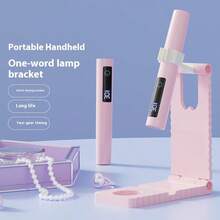 可充电手持式UV美甲灯，带支架，迷你便携式无线美甲灯，带液晶显示屏，可固化凝胶指甲油 - 彩色 - 查看 9