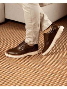 Men's Oxford Formal Shoes Giovanni Casual Comfort Adults Parties Wedding Graduation Church - 白蘭地 - 查看 5